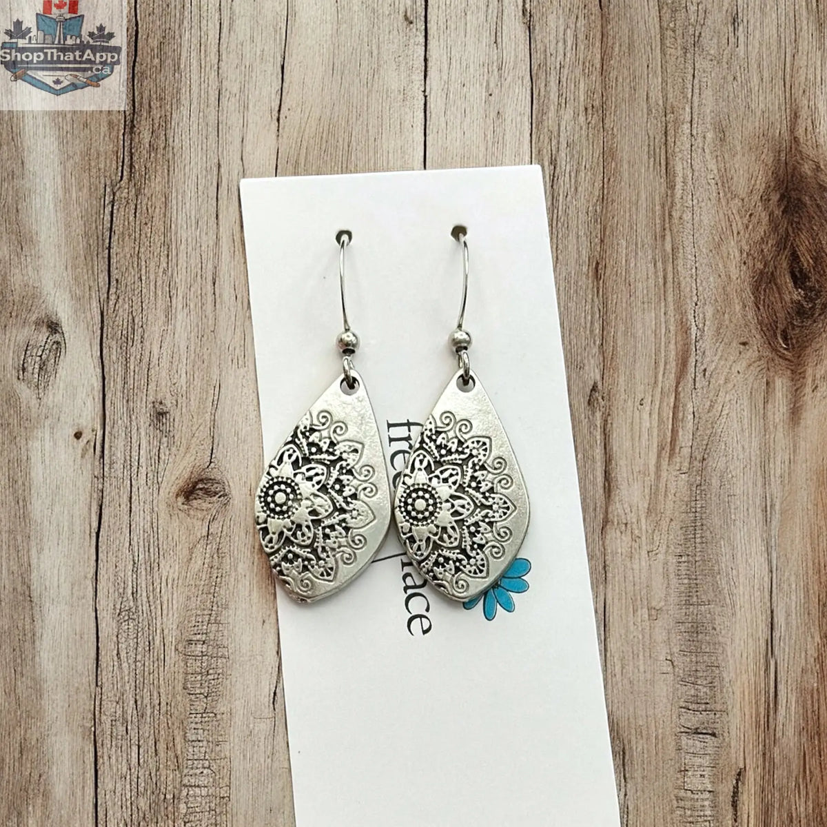 Mandala Hook Earrings - Shopthatapp.ca