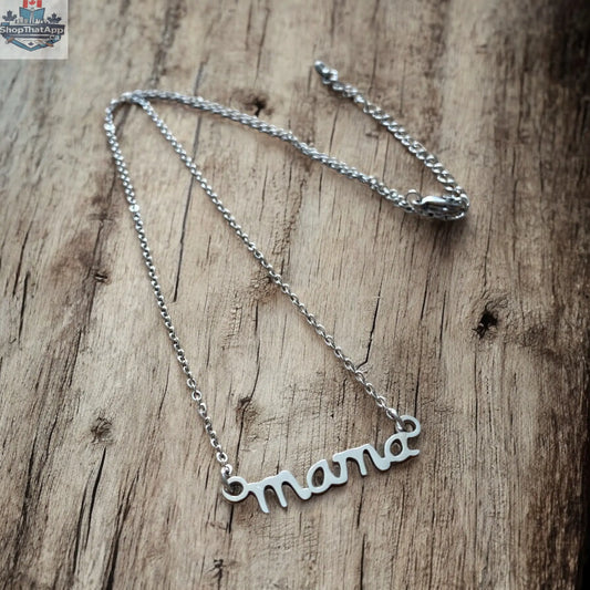 Stainless Steel Mama Necklace - Shopthatapp.ca