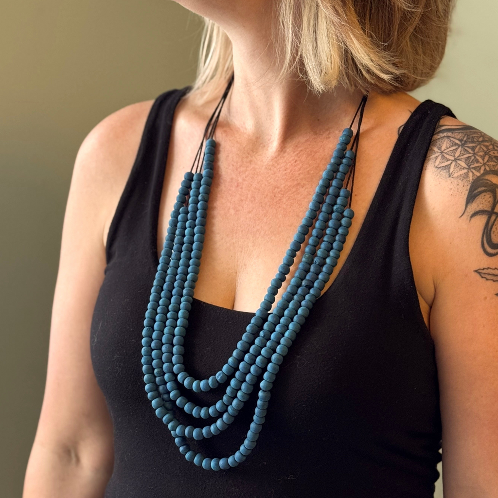Multi Strand Bead Necklace - Shopthatapp.ca