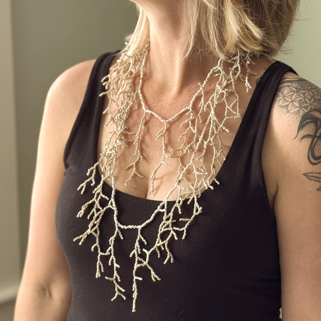 Beaded Seaweed Necklace - Unique Handmade Jewelry - Shopthatapp.ca