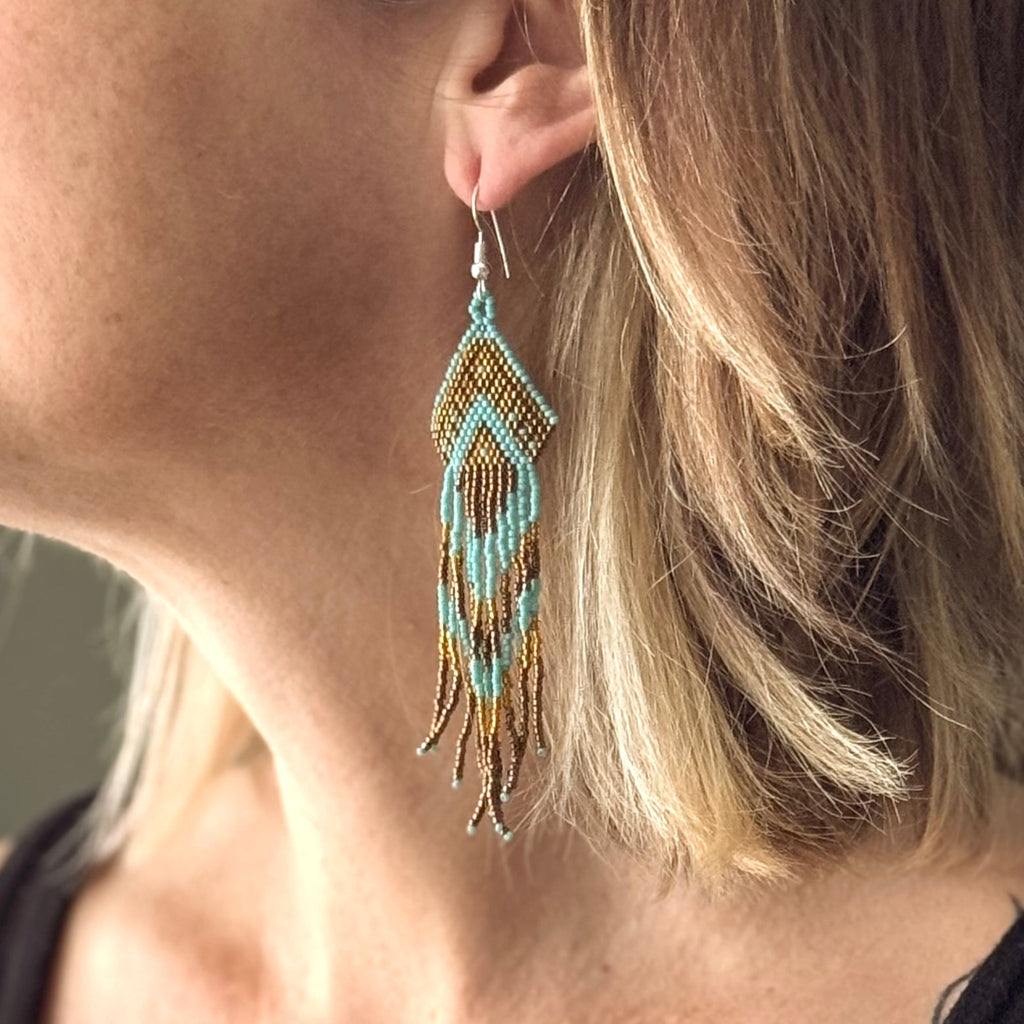 Beaded Aztec Earrings for a Unique Bohemian Look - Shopthatapp.ca
