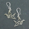 Origami Bird Earrings Silver Plate for Stylish Elegance - Shopthatapp.ca