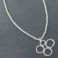 Silver Bubble Pendant Necklace with Silver Ball Chain - Shopthatapp.ca