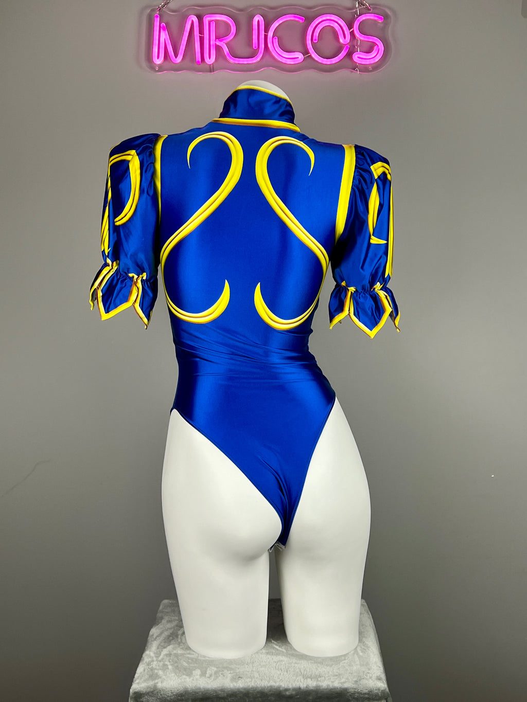 Super Hero Chun Li Spandex Cosplay Open Crotch Halloween Costume Bodysuit Sexy Lingerie - Shopthatapp.ca