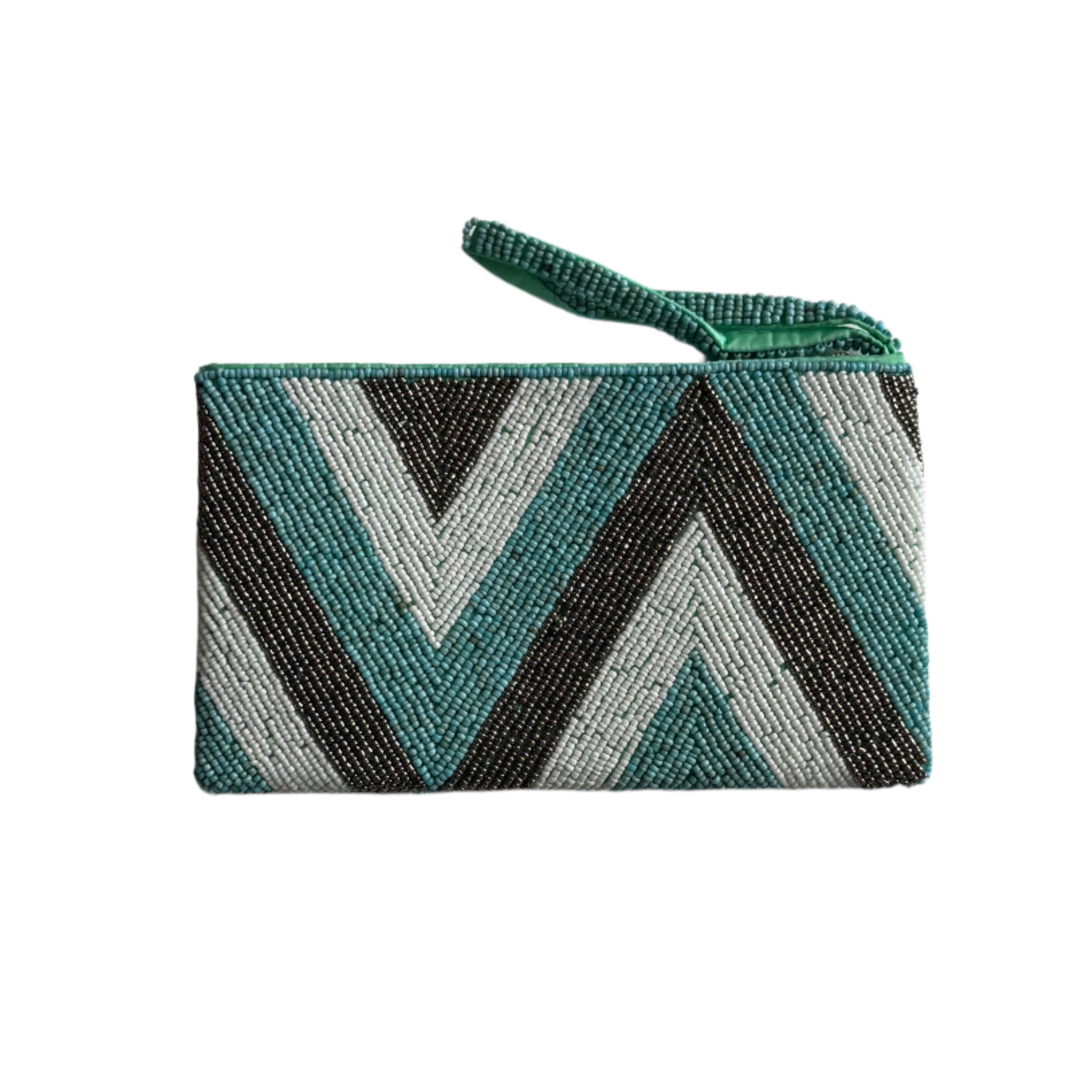 Beaded Zig Zag Clutch Purse - Shopthatapp.ca