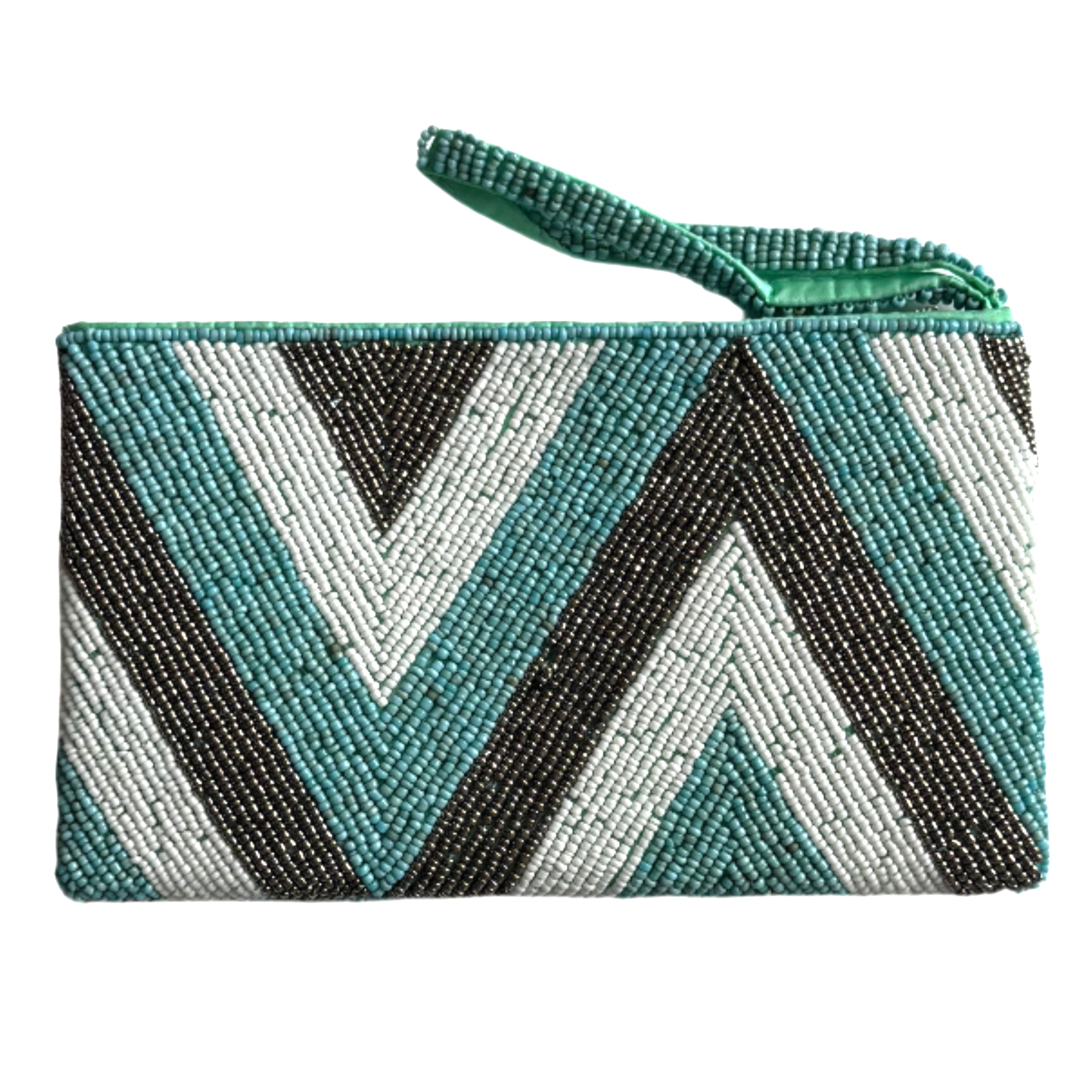 Beaded Zig Zag Clutch Purse - Shopthatapp.ca