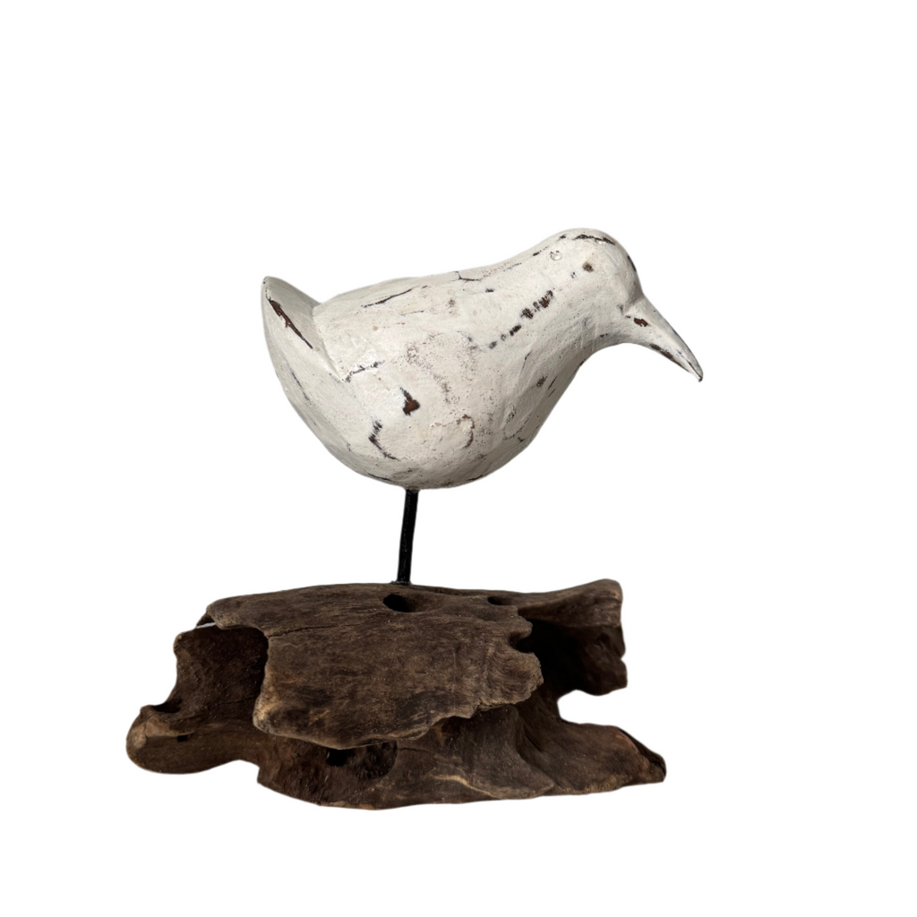Driftwood Bird Decor - White - Shopthatapp.ca