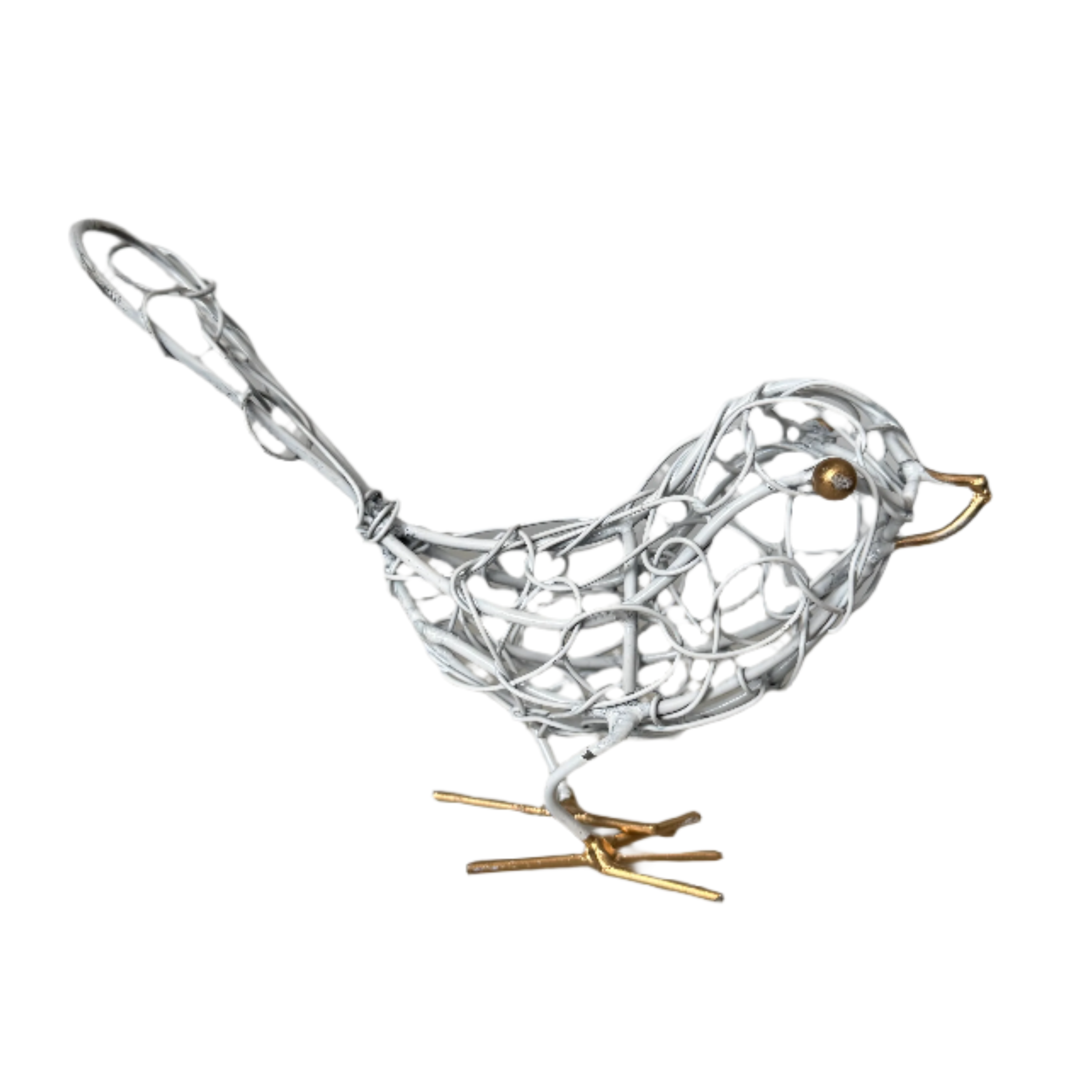 Wire Bird White Decorative Accent for Your Home - Shopthatapp.ca