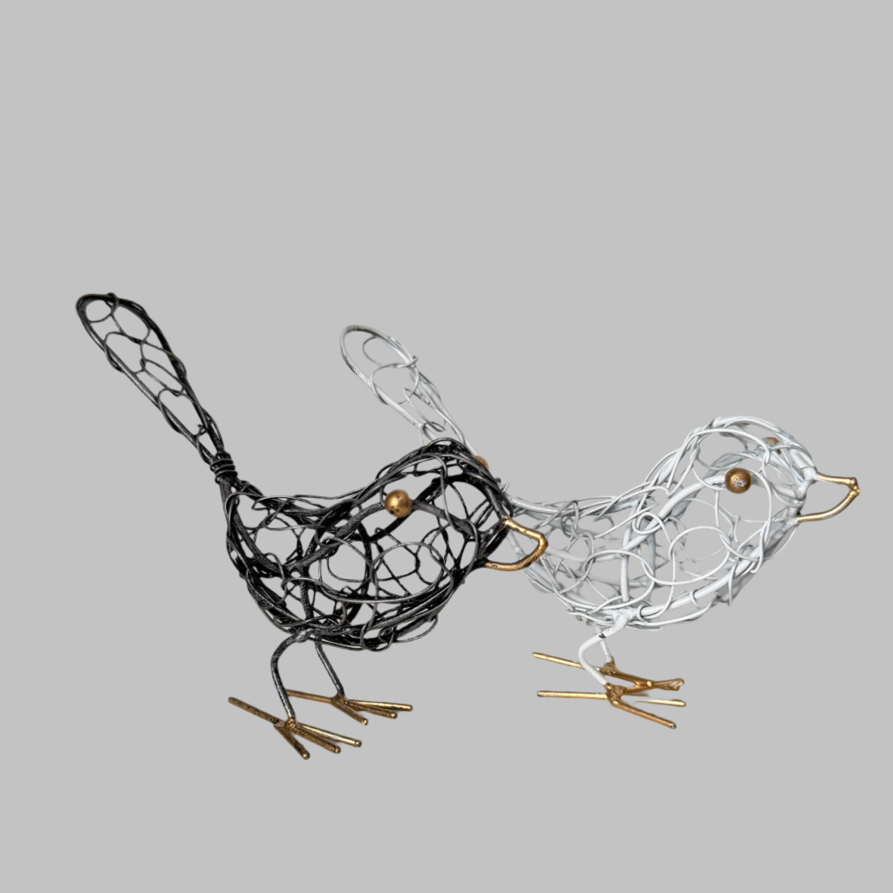 Wire Bird Black Art Decorative Sculpture for Unique Home Decor - Shopthatapp.ca