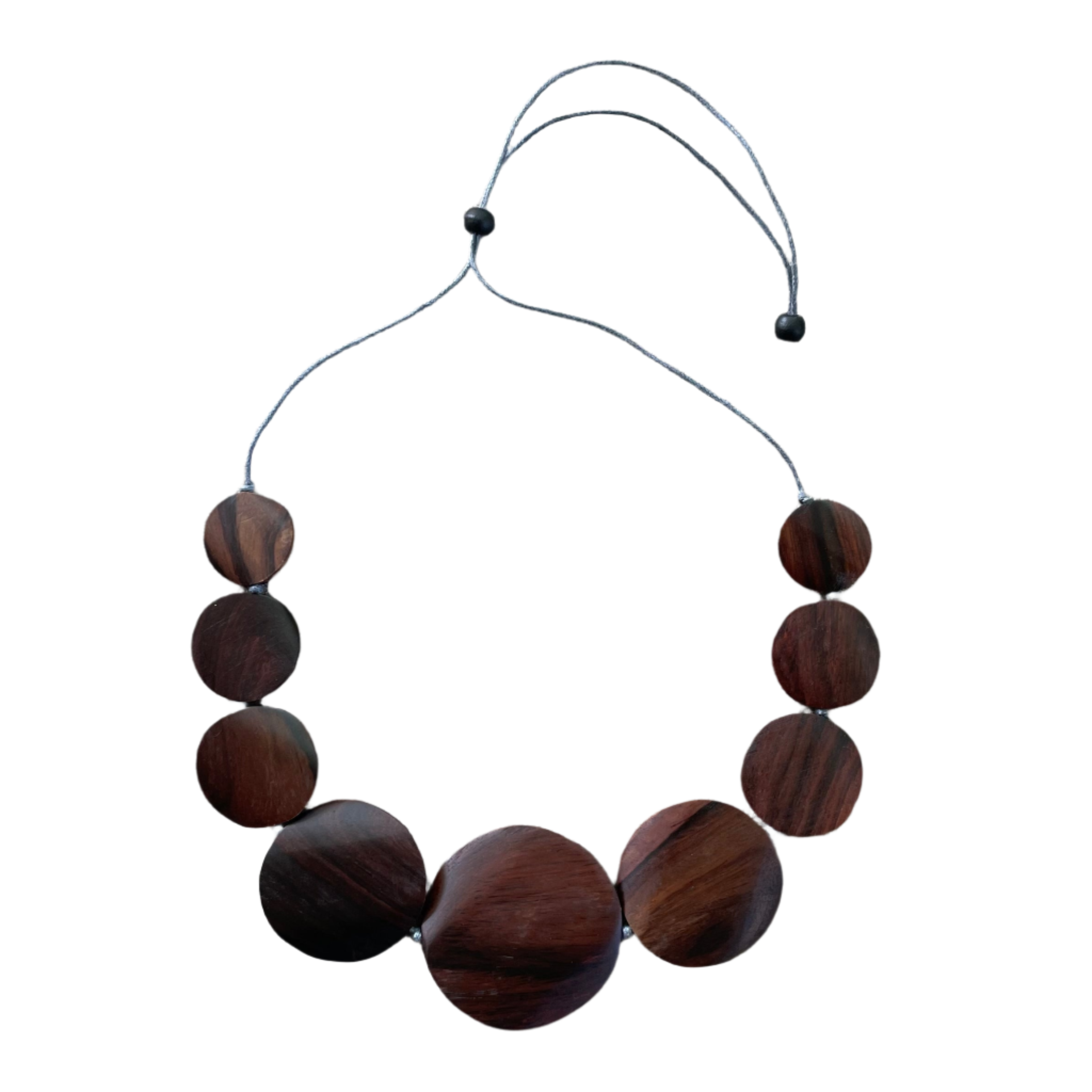 Wooden Graduated Necklace - Natural Wood Stylish Accessory - Shopthatapp.ca
