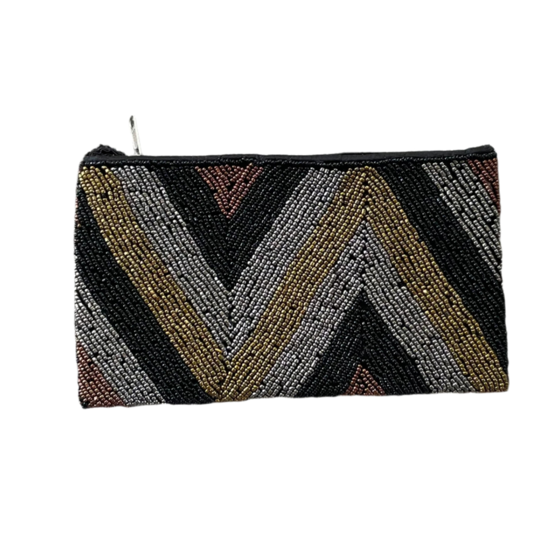 Beaded ZigZag Purse - Bronze & Black - Shopthatapp.ca