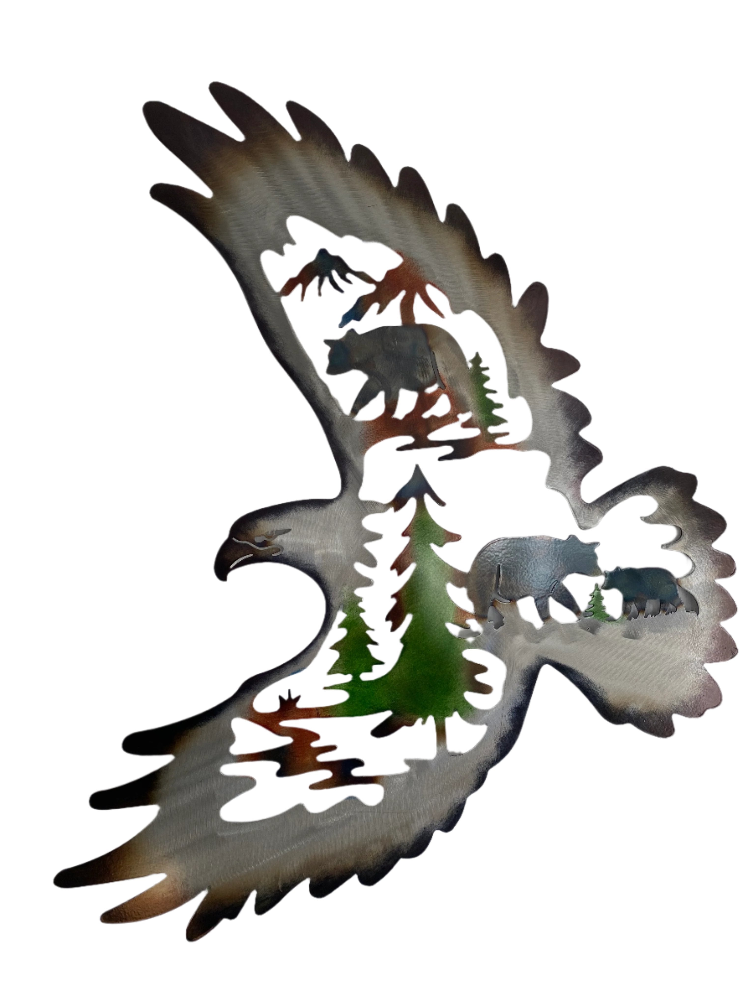 Majestic Eagle Metal Wall Art - Elevate Your Home with the Alpine Sovereign Design