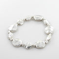 Beaten Disc Bracelet Silver Plate - Elegant Accessory for Any Occasion - Shopthatapp.ca