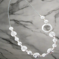 Beaten Disc Necklace Silver Plate - Elegant & Chic Jewelry Piece - Shopthatapp.ca