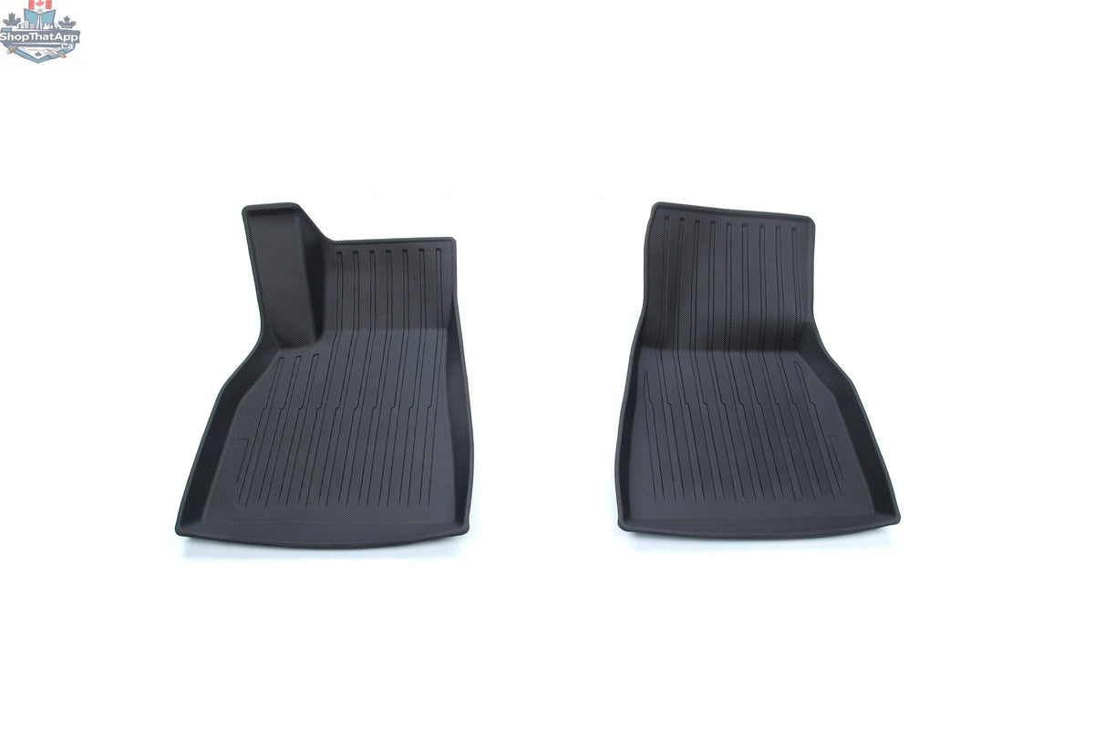 Model S 2022-2026 Gummimatten 5-Teilig Komplettset Fußmatten, Frunk und Trunk - Shopthatapp.ca