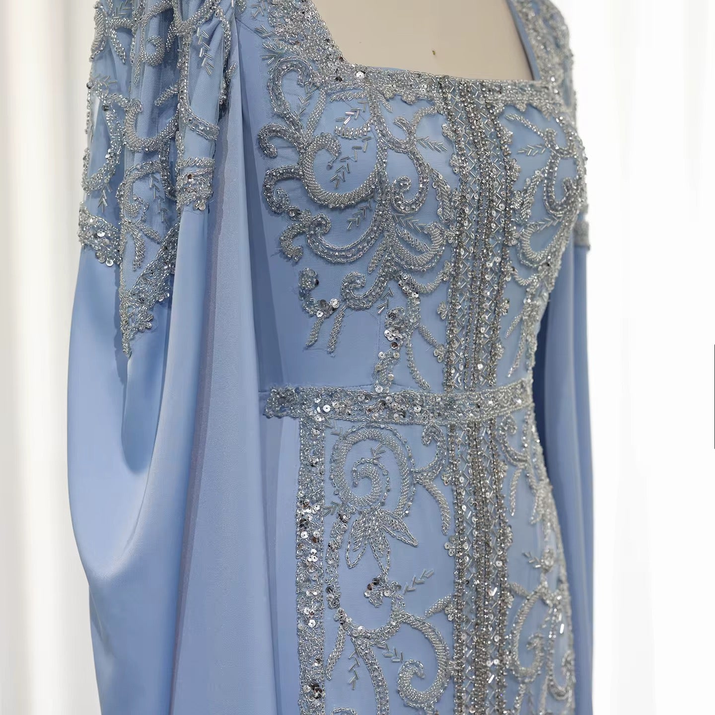 Kaftan style cape sleeves gown - Www.Shopthatapp.ca