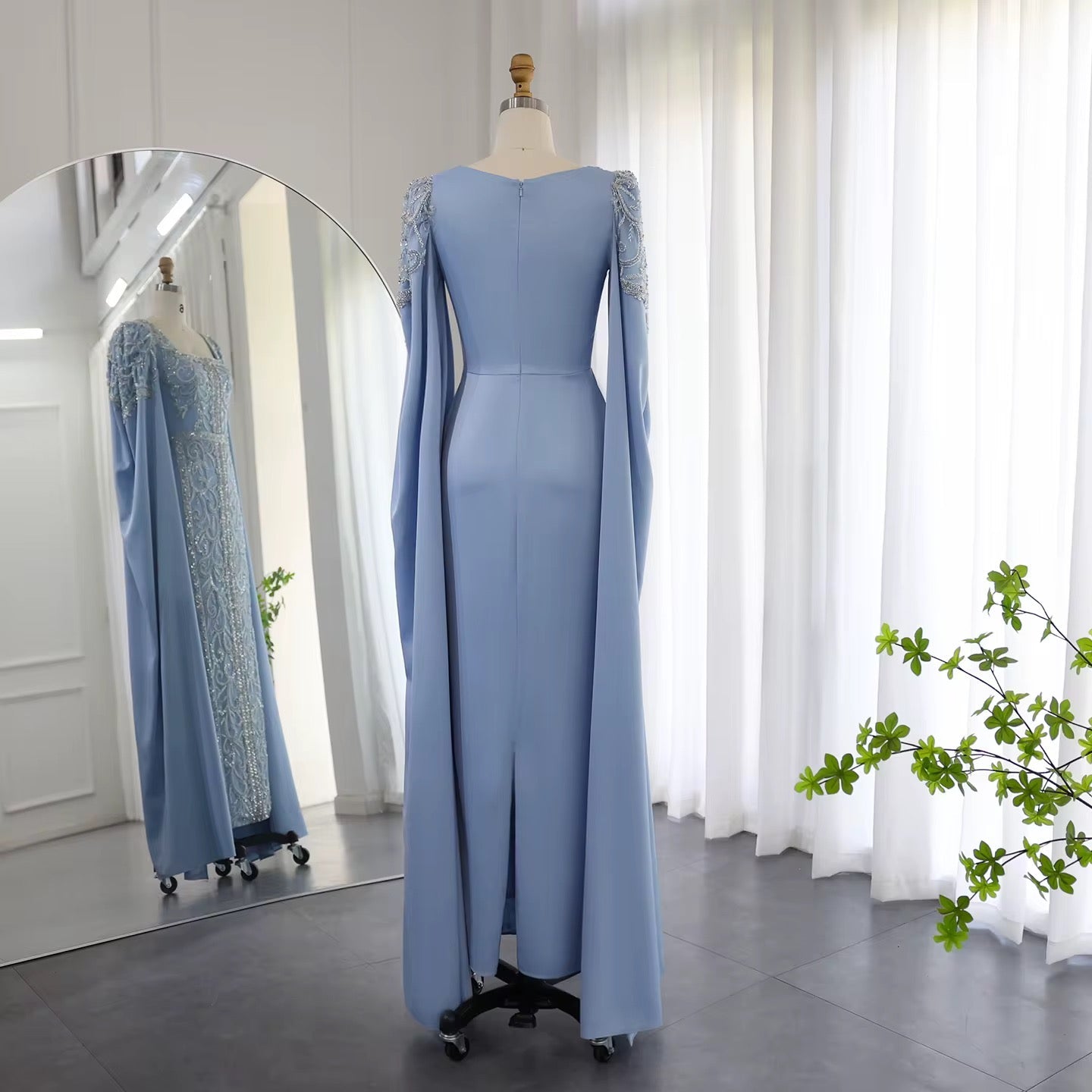 Kaftan style cape sleeves gown - Www.Shopthatapp.ca