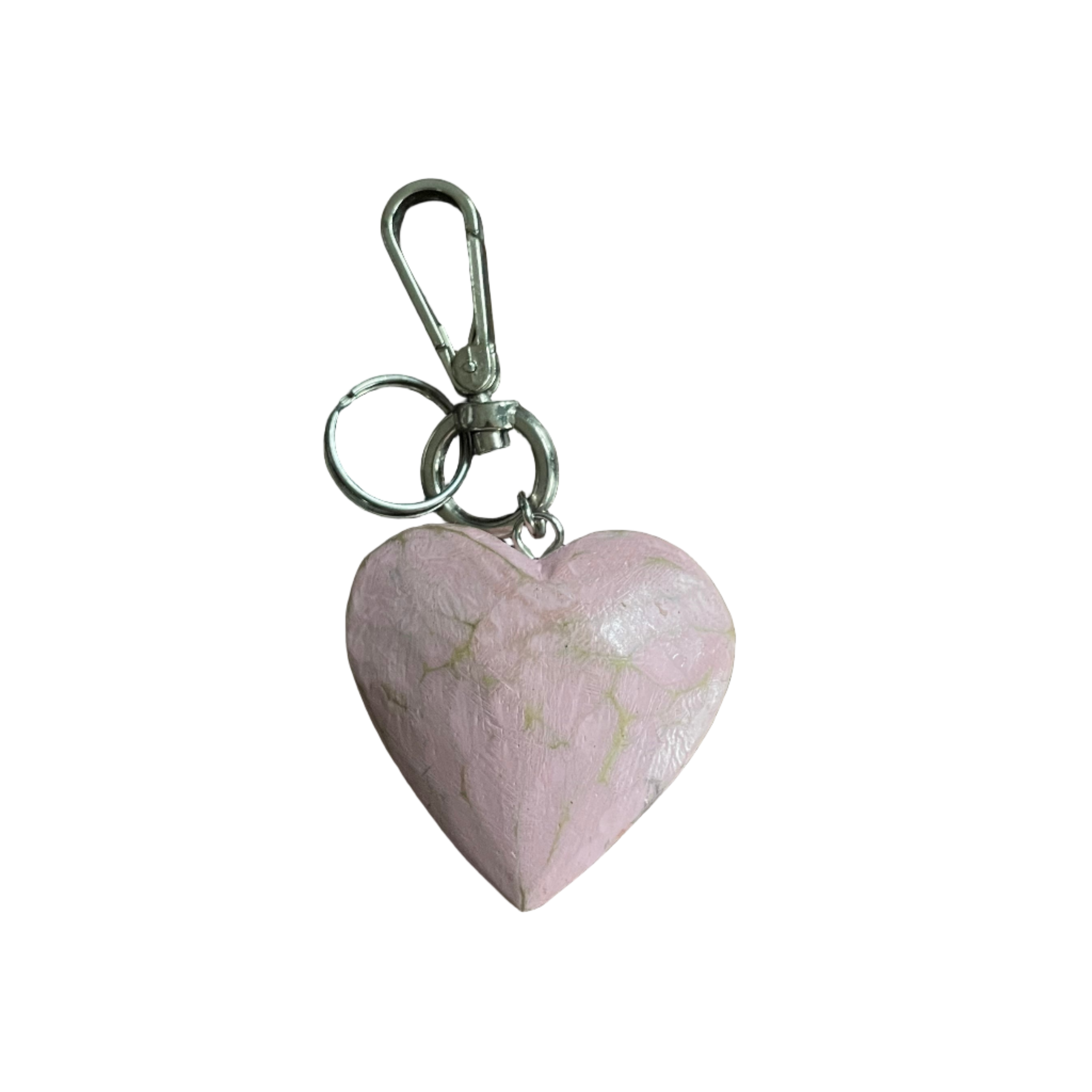 Hand Carved Heart Keychain - Shopthatapp.ca