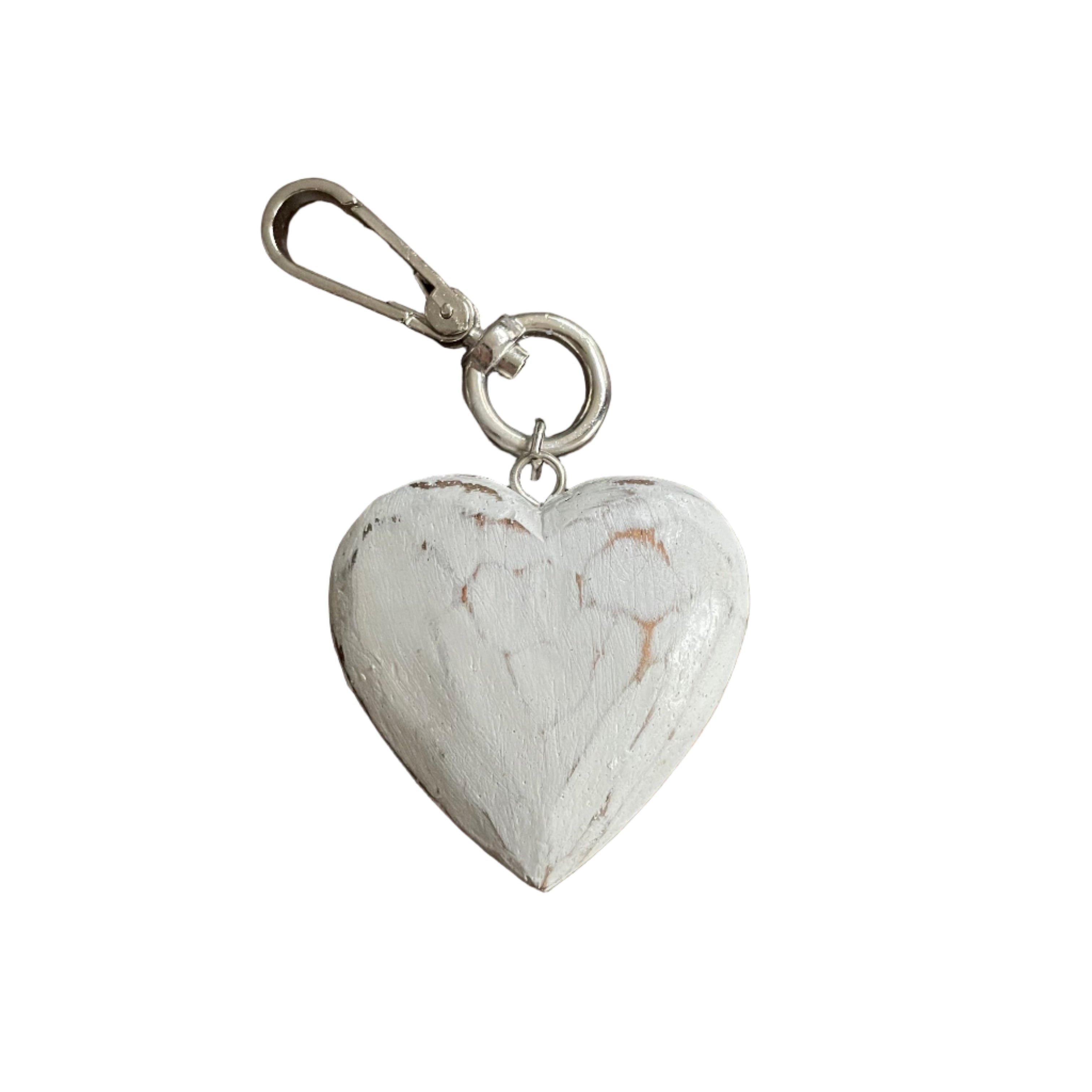 Hand Carved Heart Keychain - Shopthatapp.ca