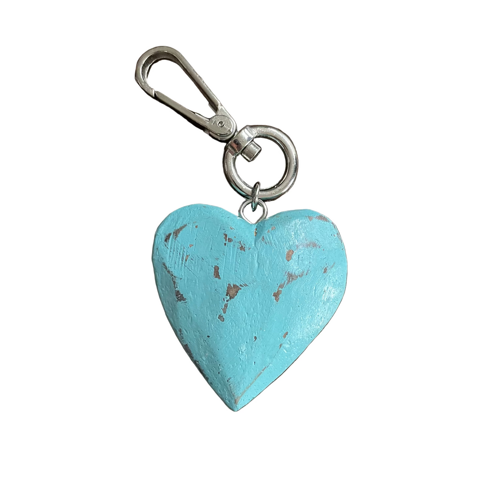 Hand Carved Heart Keychain - Shopthatapp.ca
