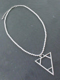 Tear Drop Tassel Earrings and Silver Ball Necklace Pendant for Elegant Style and Dazzling Appeal - Shopthatapp.ca