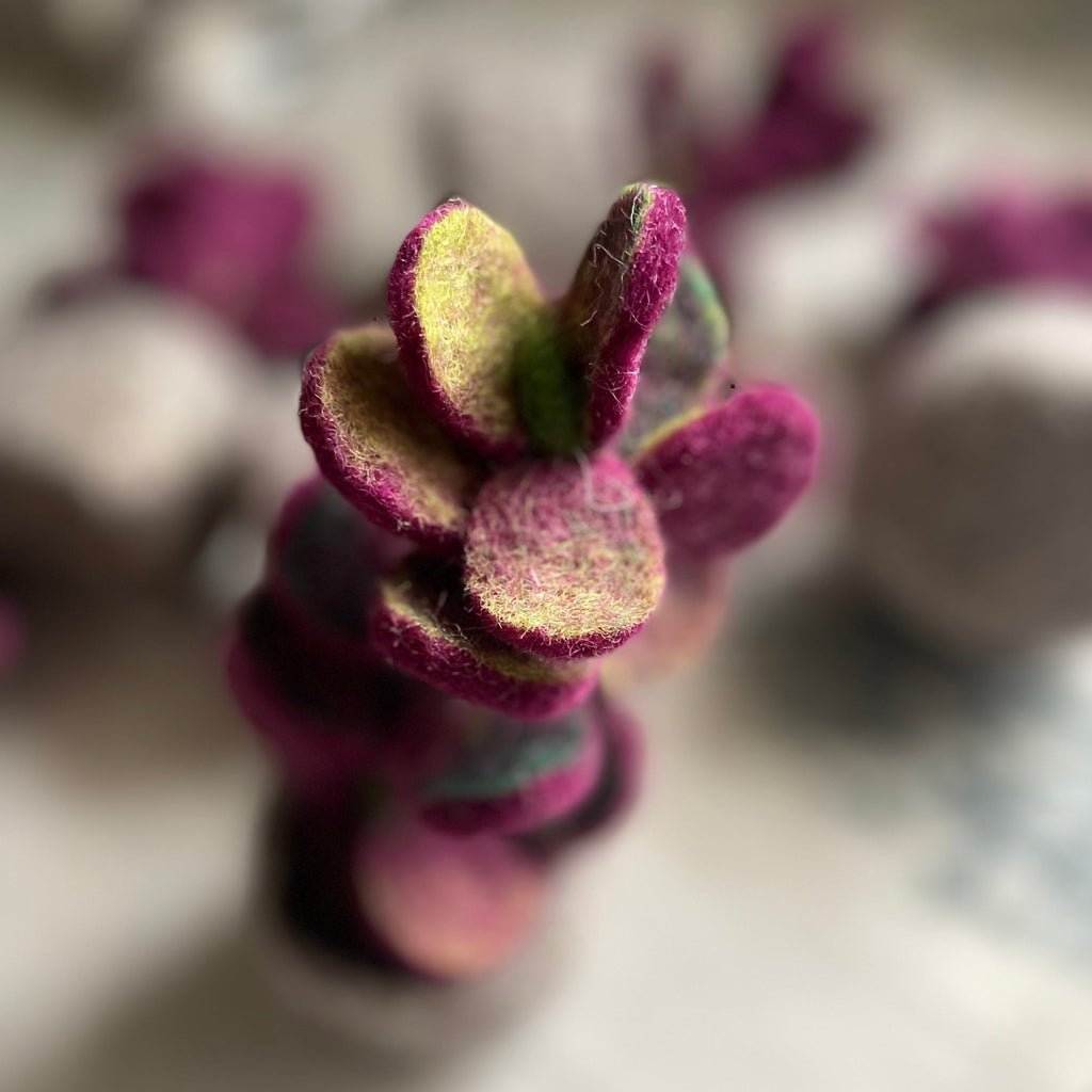 Felt Purple Plant Decor for Enchanting Home Decor - Shopthatapp.ca