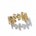 Beaten Flower Cuff Bracelet in Gold Stainless Steel - Shopthatapp.ca