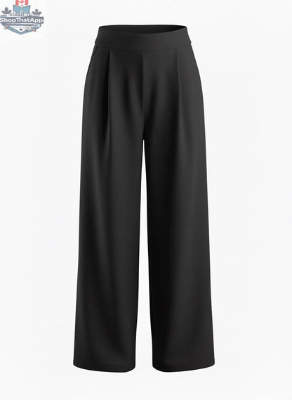 Luxeflow Wide Leg Sweatpants Black - Elevated Trouser Pants - Shopthatapp.ca
