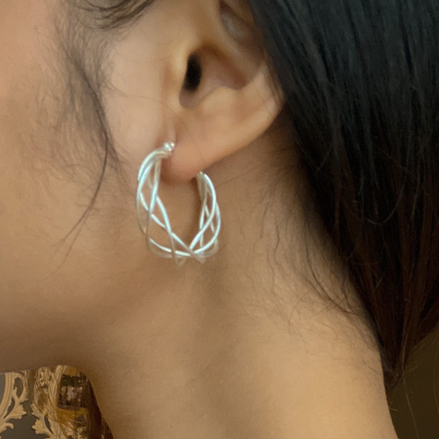 Twist Earrings Silver Plate - Stylish and Elegant Accessory - Shopthatapp.ca