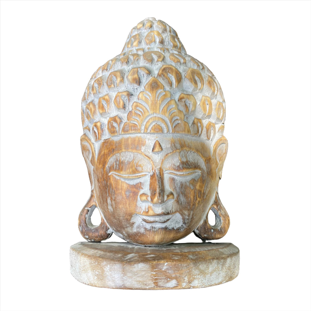Hand Carved Buddha Head - Exquisite Home Decor and Spiritual Symbol - Shopthatapp.ca