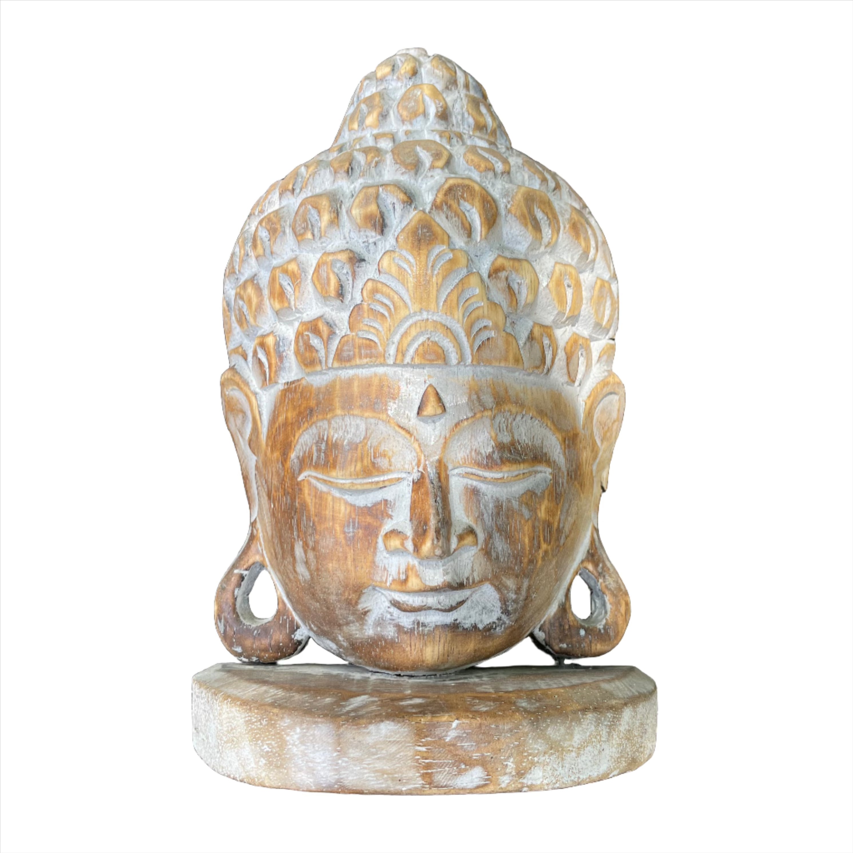 Hand Carved Buddha Head - Exquisite Home Decor and Spiritual Symbol - Shopthatapp.ca