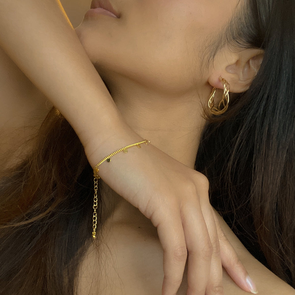 Twist Hoop Earrings Gold Plated for Elegant Style - Shopthatapp.ca
