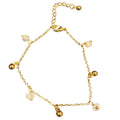 Mother Of Pearl Bracelet Gold with Droplet Design in Gold Plate - Shopthatapp.ca