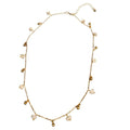 Mother of Pearl Necklace Gold with Droplet Charm in Gold Plate - Shopthatapp.ca