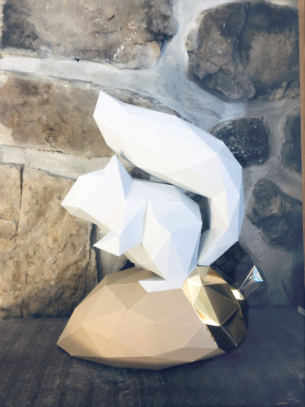 DIY Squirrel 3D LUX Paper model Origami Kit, 3D Papercraft activity - Www.Shopthatapp.ca