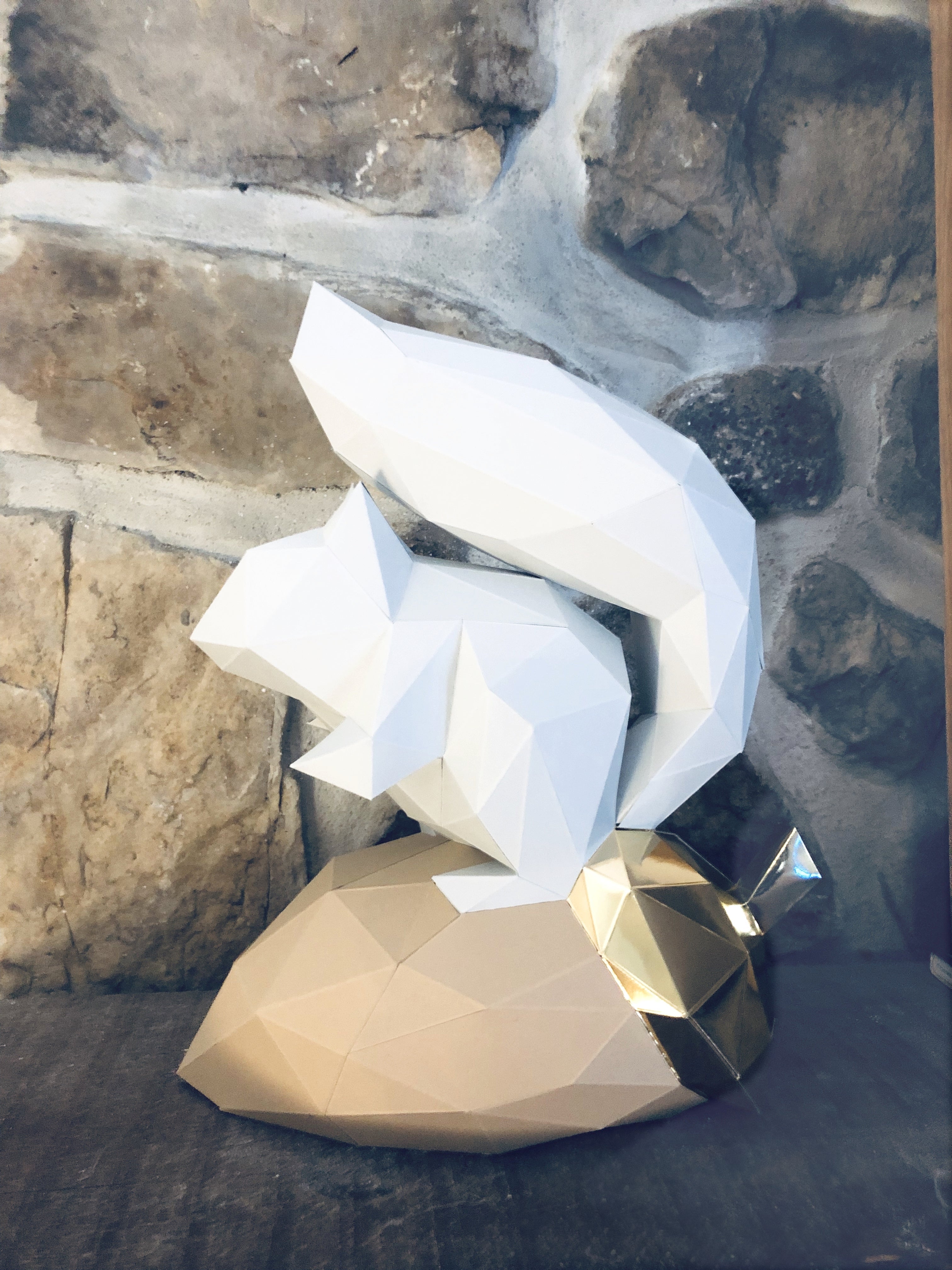 DIY Squirrel 3D LUX Paper model Origami Kit, 3D Papercraft activity - Www.Shopthatapp.ca