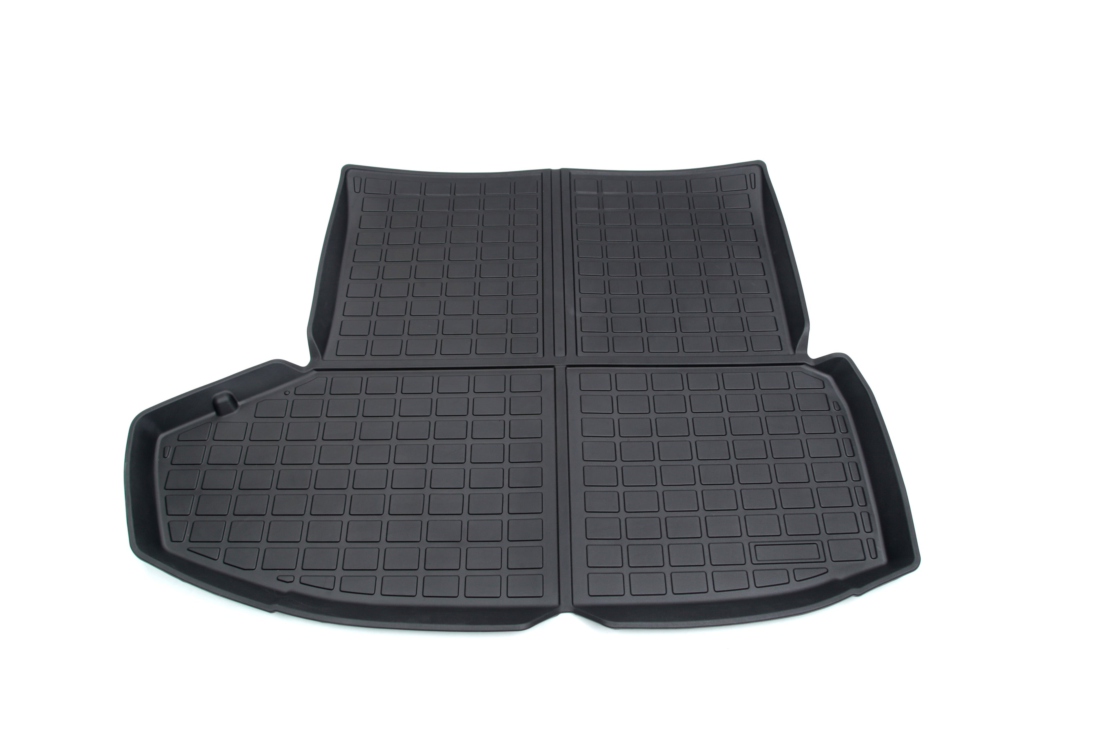 Model S 2022-2026 Gummimatten 5-Teilig Komplettset Fußmatten, Frunk und Trunk