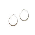 Teardrop Hoop Earring Silver Plate - Elegant and Stylish Jewelry Piece - Shopthatapp.ca