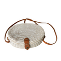 Oval Rattan Purse - White - Shopthatapp.ca