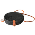 Oval Rattan Purse Black - Stylish and Unique Handcrafted Accessory - Shopthatapp.ca