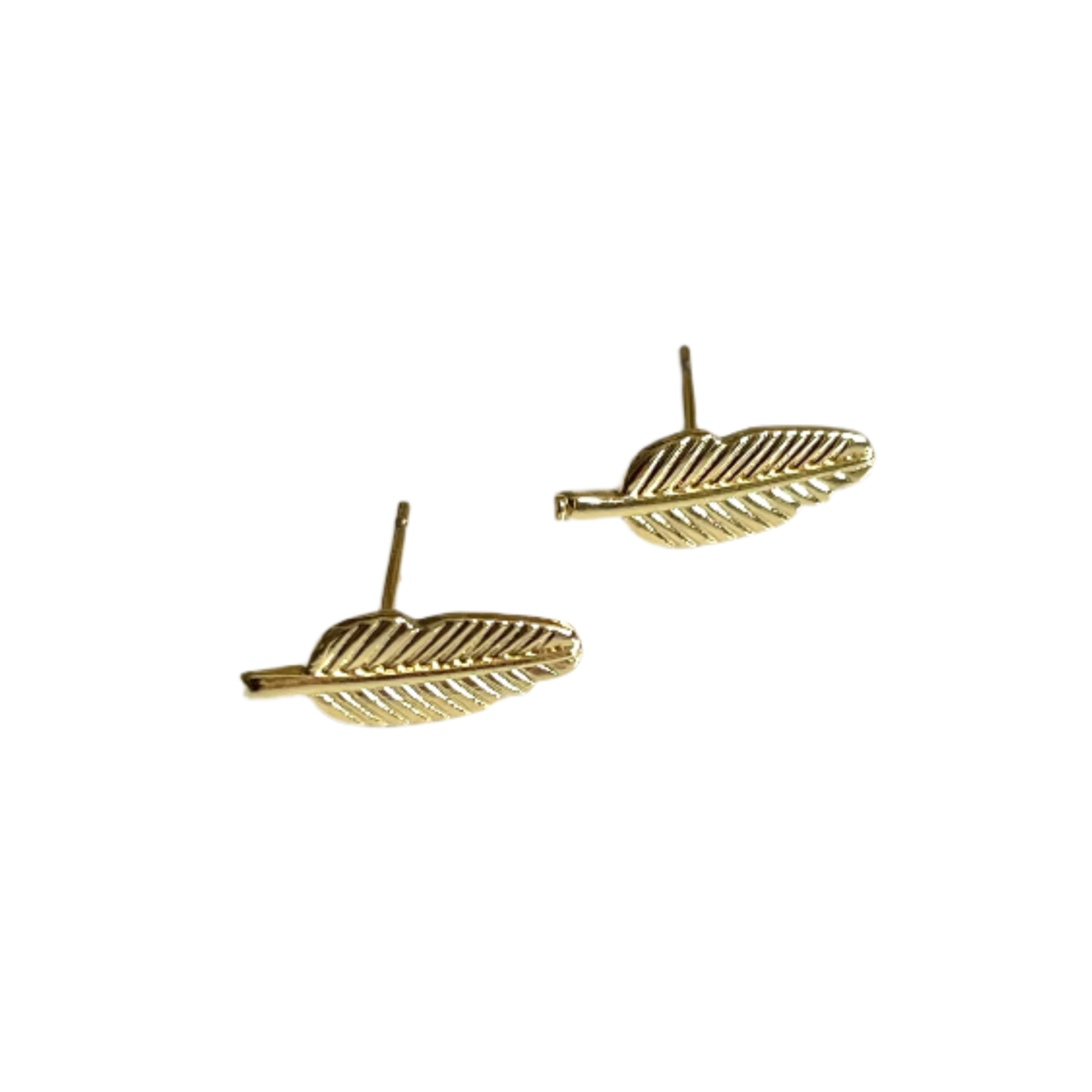 Leaf Stud Earrings Gold Plate - Elegant and Timeless Jewelry - Shopthatapp.ca