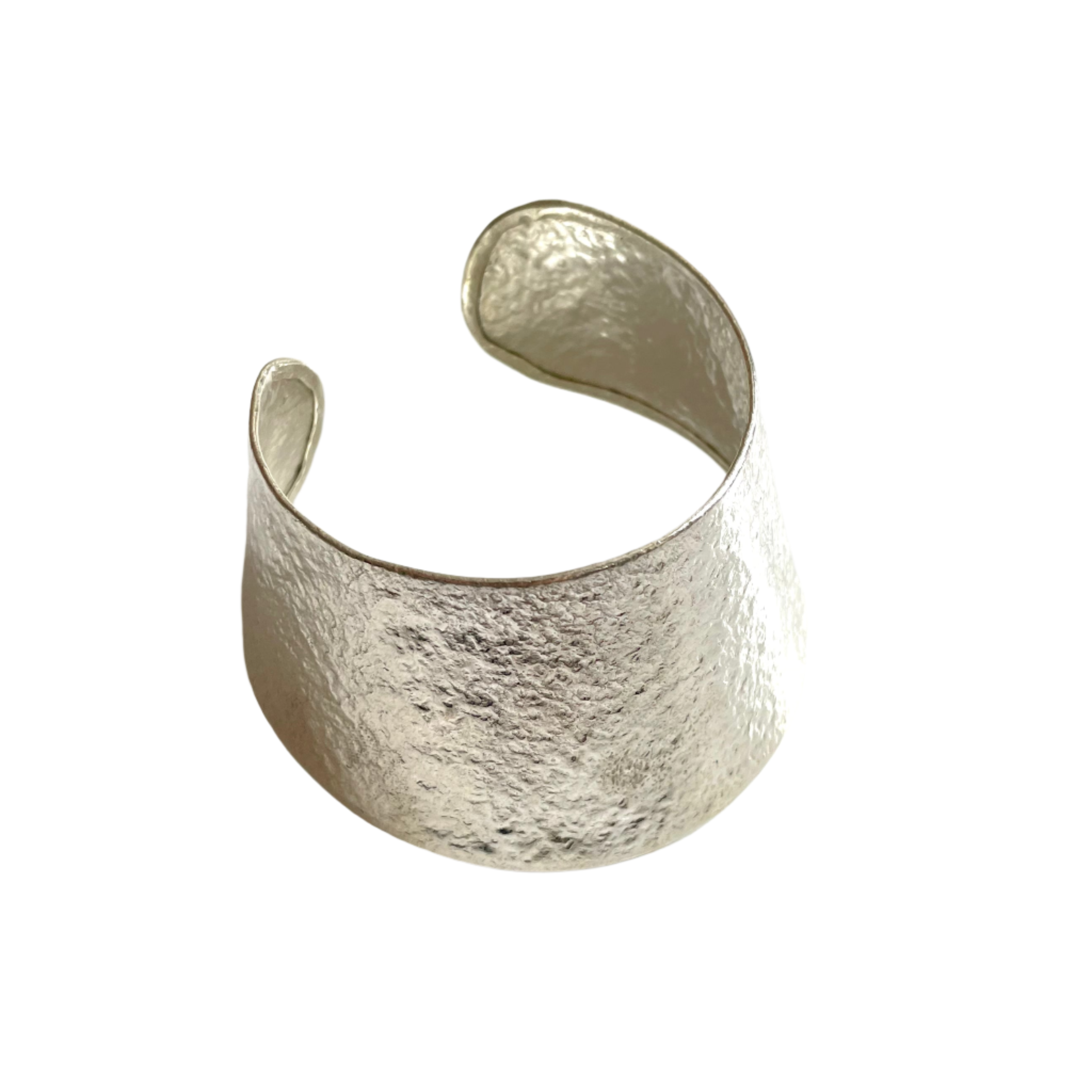 Silver Wide Bangle - Elegant Silver Plate Wide Bracelet for Women - Shopthatapp.ca