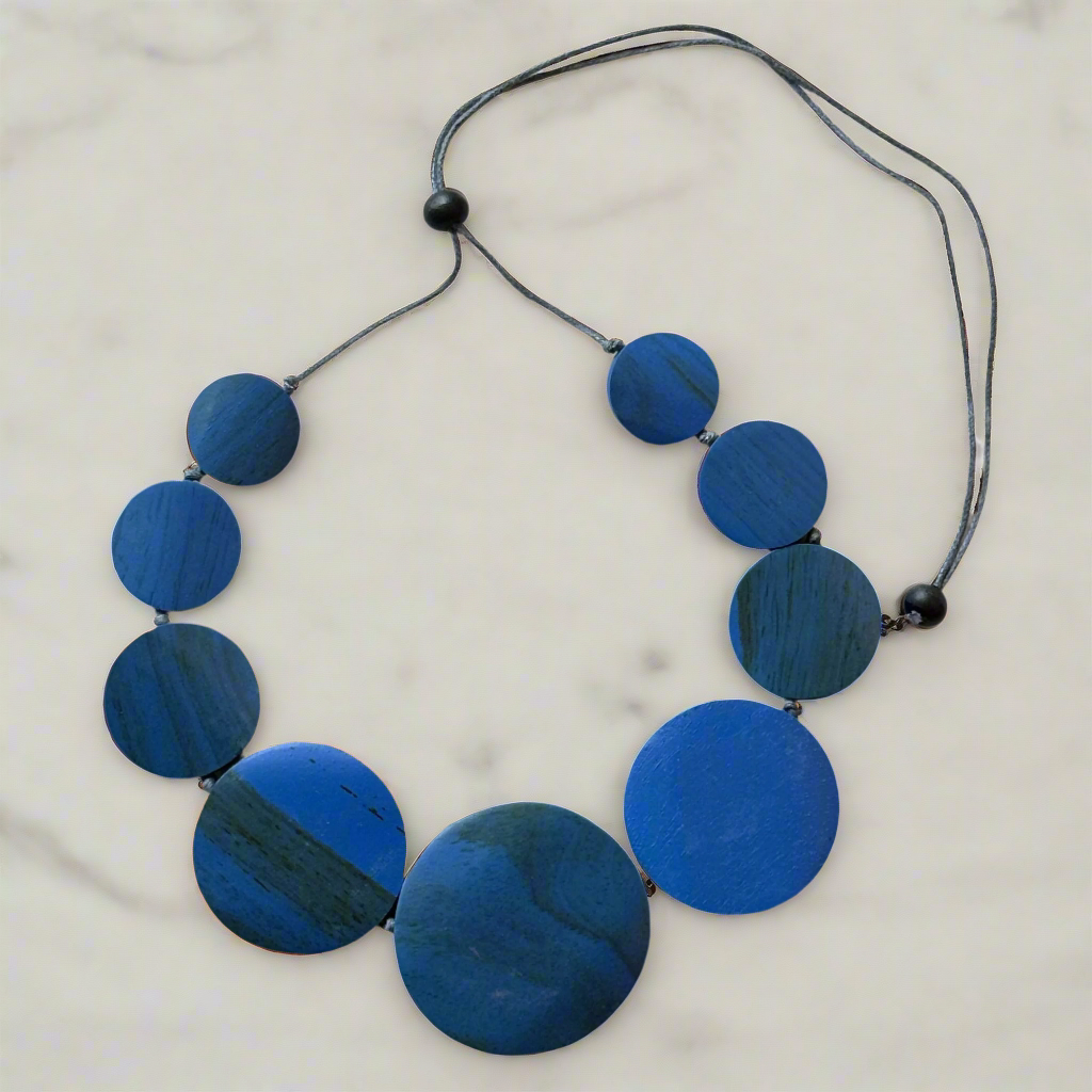 Wooden Flat Disk Necklace - Shopthatapp.ca