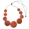Wooden Flat Disk Necklace - Shopthatapp.ca