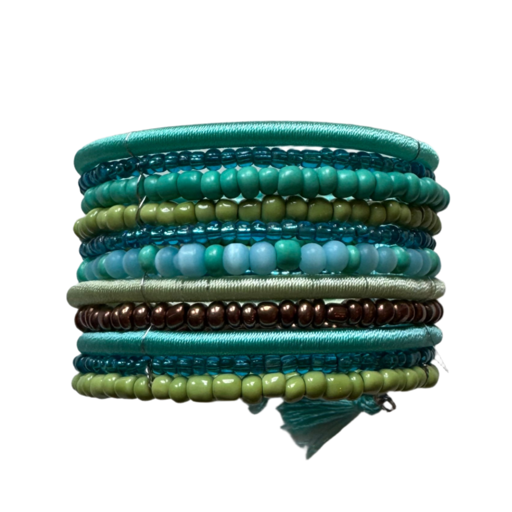 Mixed Beaded Cuff Bracelet - Unique Artisan Design Jewelry - Shopthatapp.ca