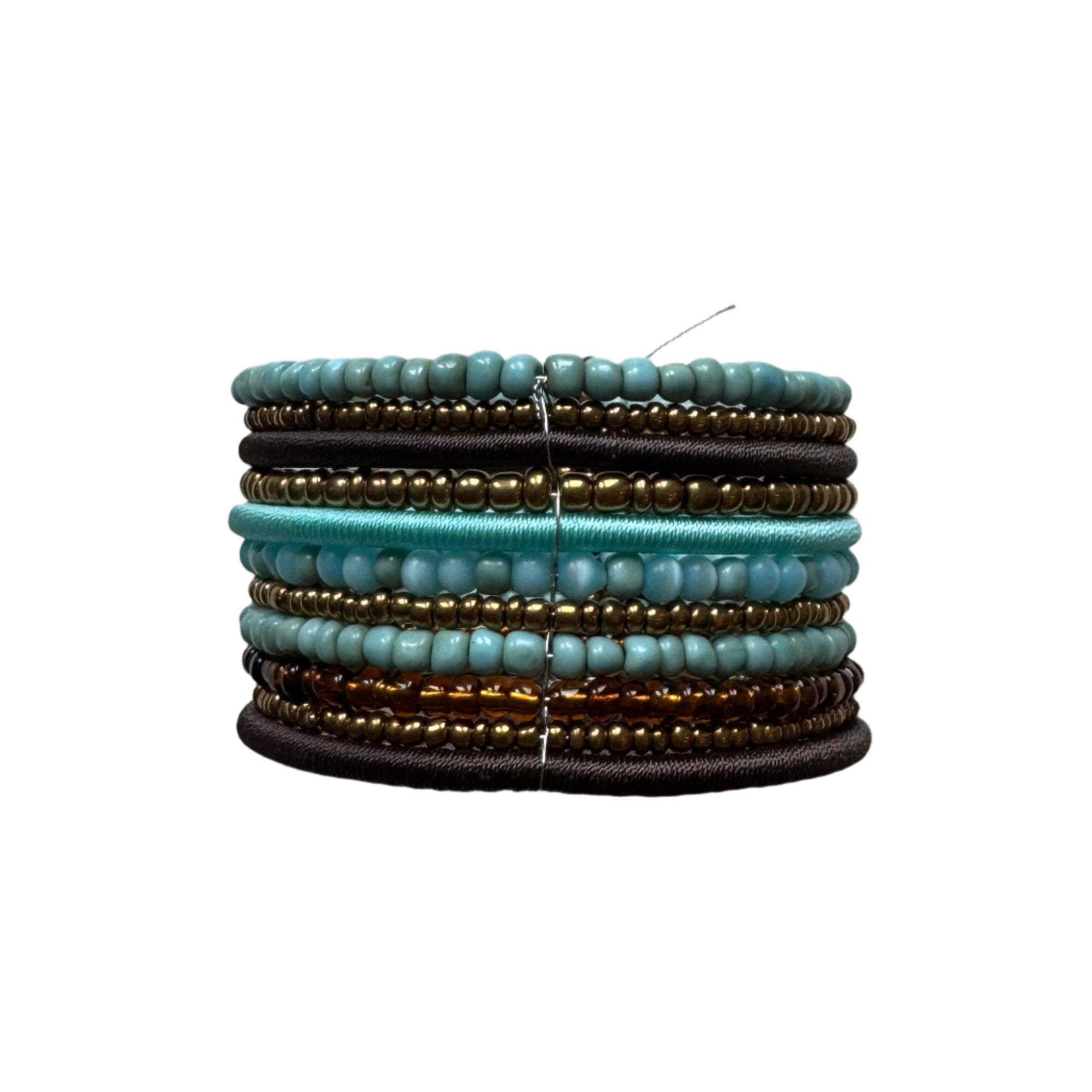 Mixed Beaded Cuff Bracelet - Unique Artisan Design Jewelry - Shopthatapp.ca