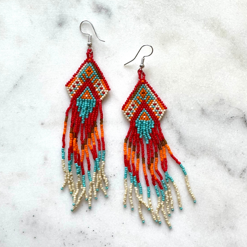Beaded Aztec Earrings for a Unique Bohemian Look - Shopthatapp.ca