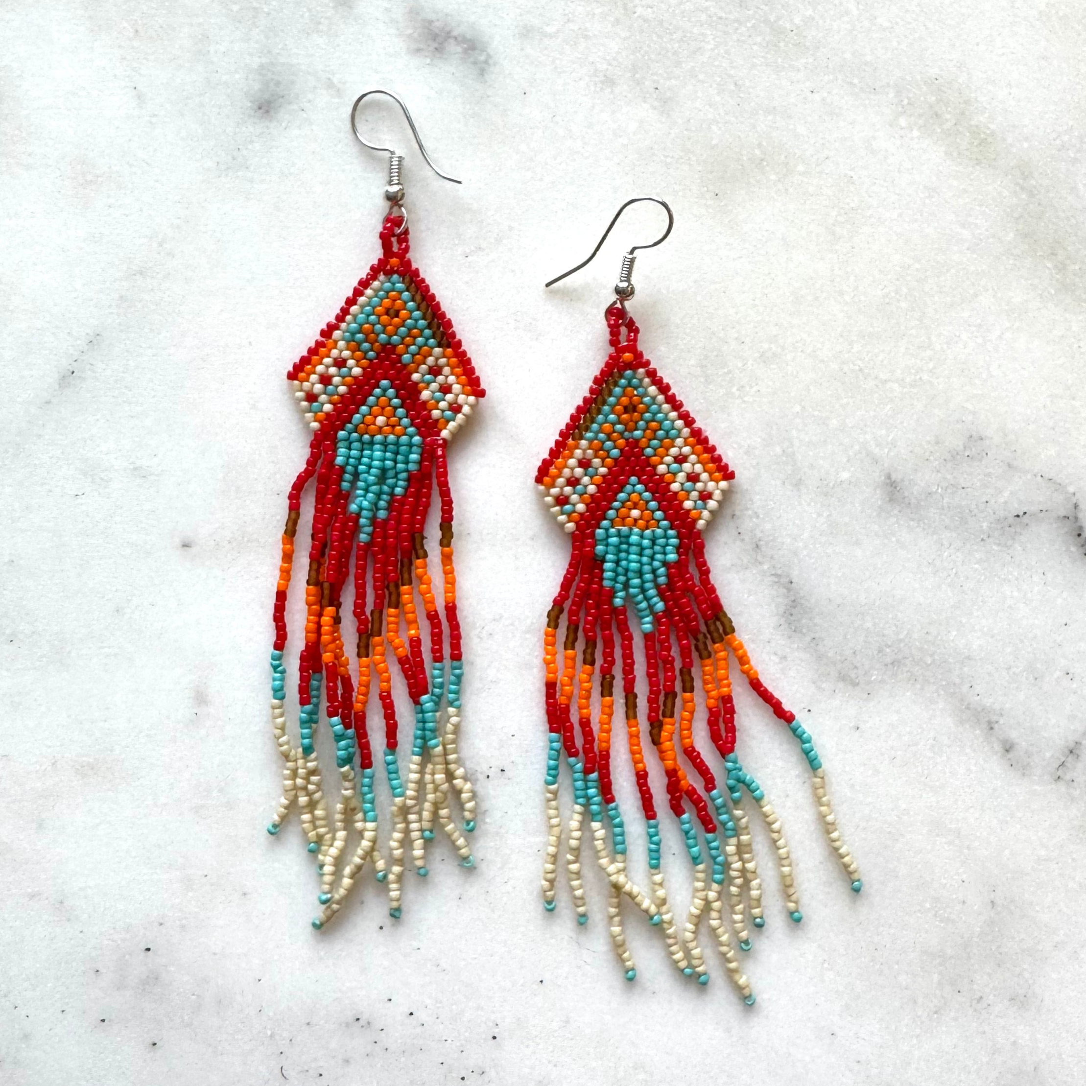 Beaded Aztec Earrings for a Unique Bohemian Look - Shopthatapp.ca