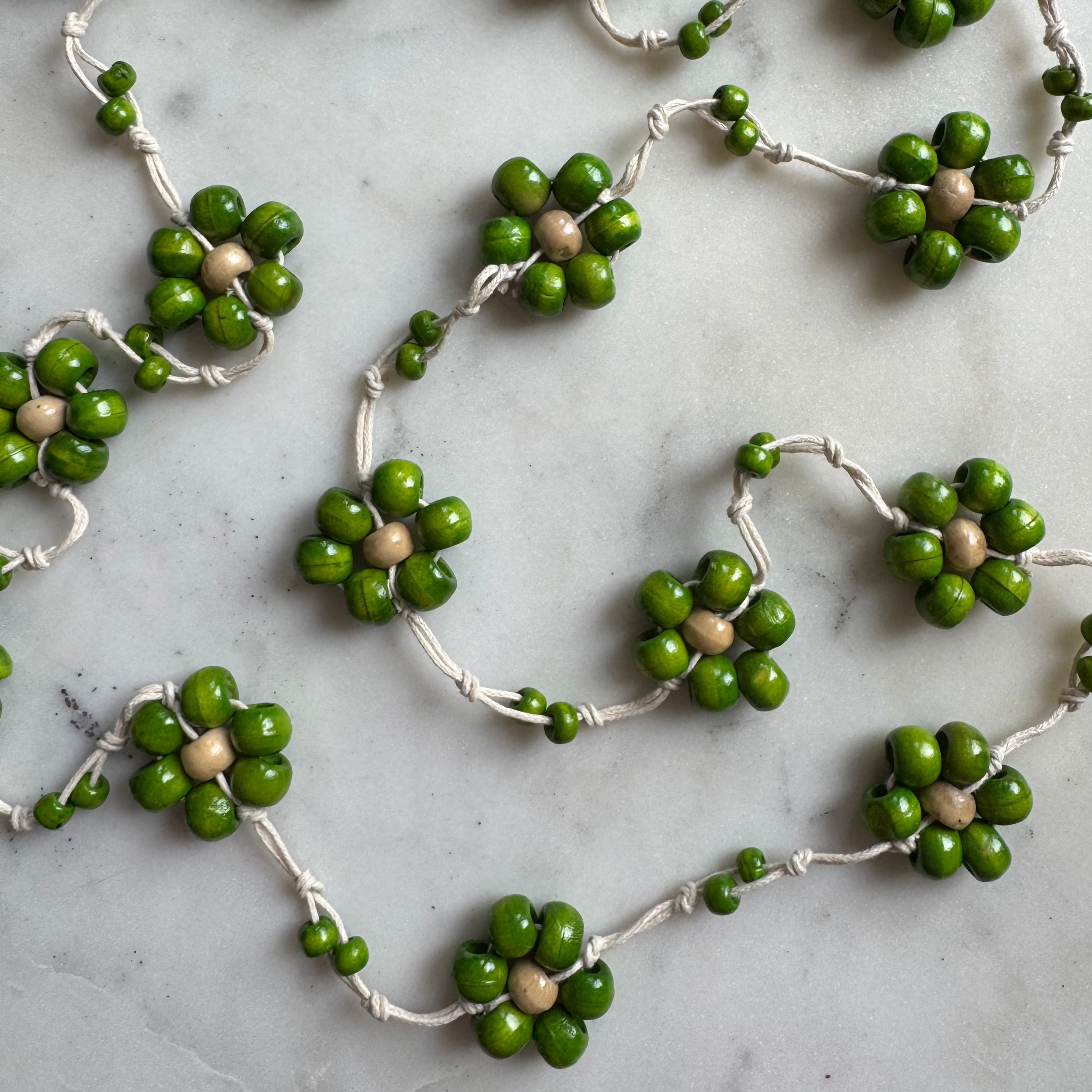 Wooden Flower Necklace with Unique Wooden Ball Accents - Shopthatapp.ca