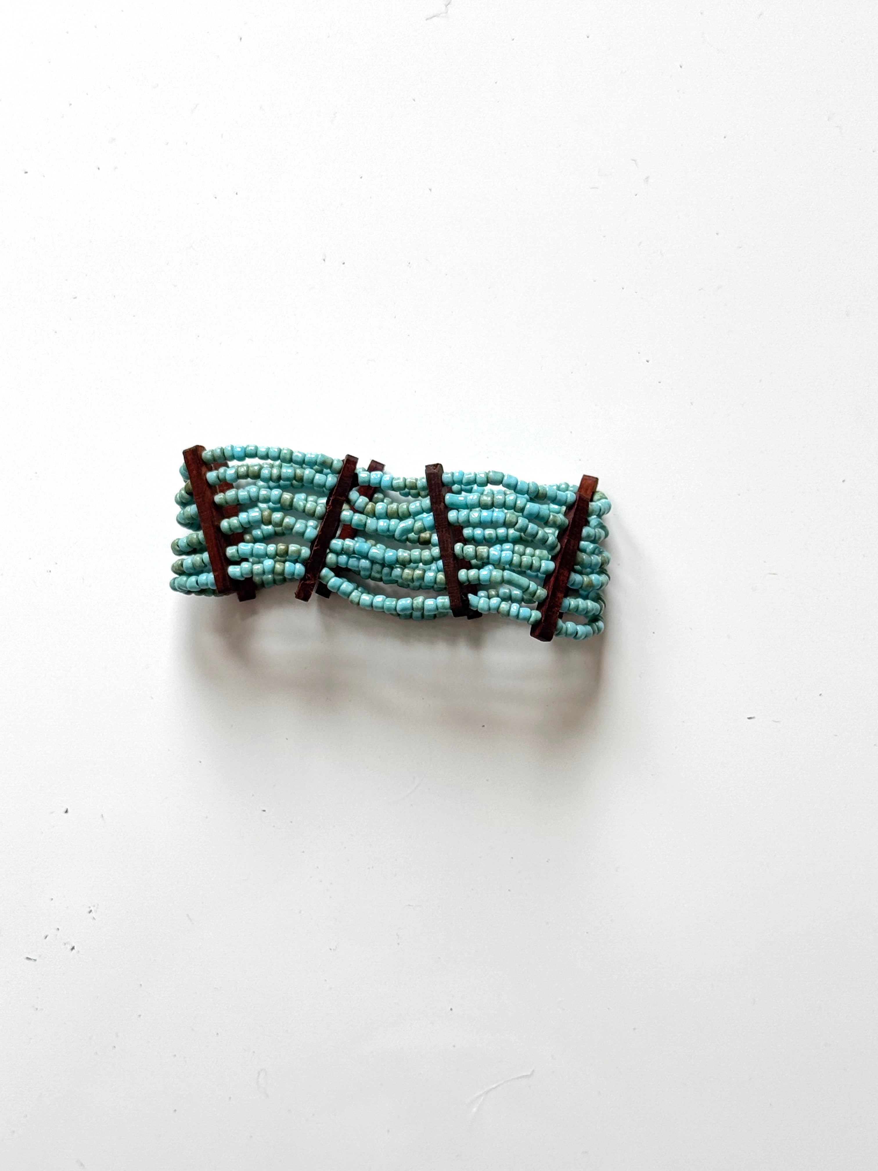 Elasticated Bead Bracelet with Wood Detail - Shopthatapp.ca